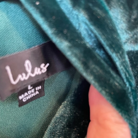 Lulu's Dark Green Velvet Maxi Dress - Picture 5 of 9